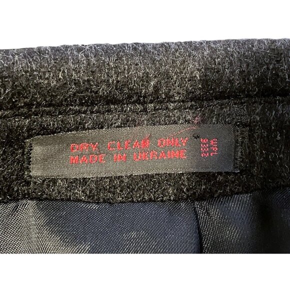 Vintage Mens Wool Overcoat 40 Jacket Trench Coat Single Breasted Minimalist - Picture 9 of 9